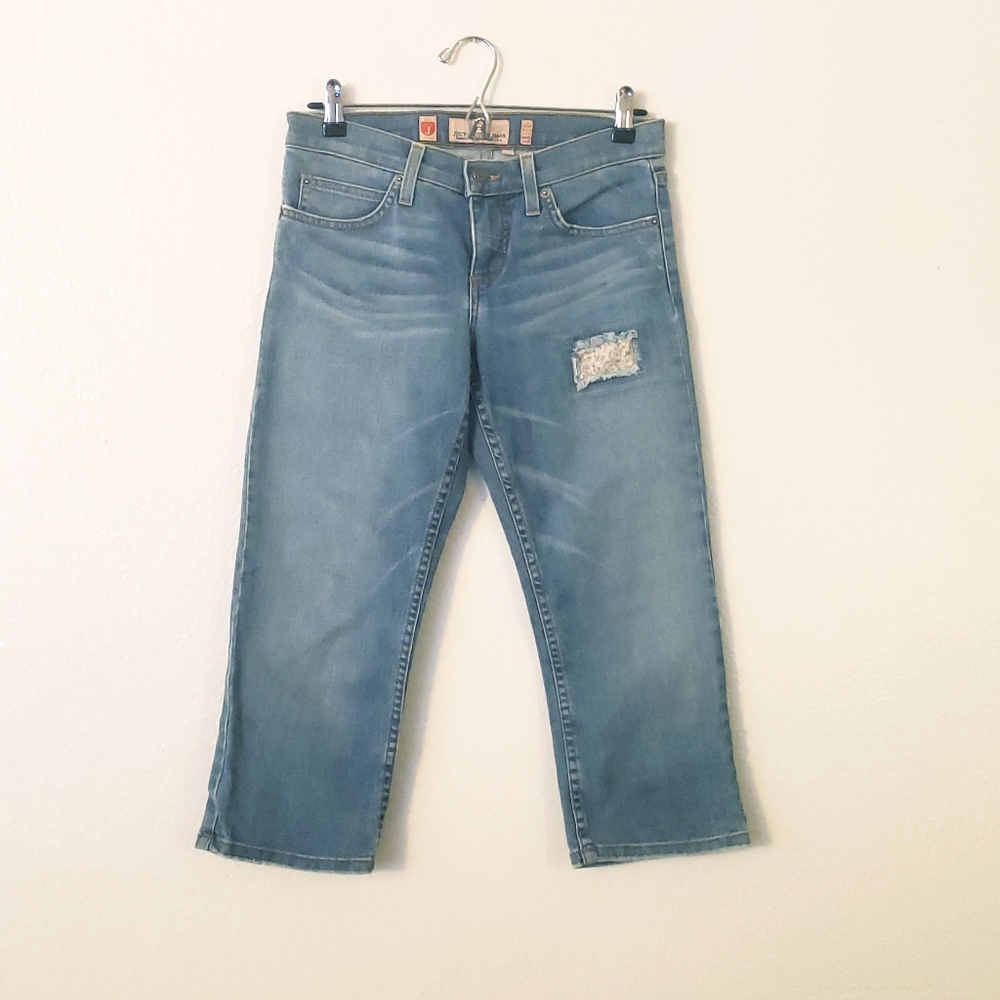 Juicy Couture BOHO Chic Floral Patch Capri Jeans